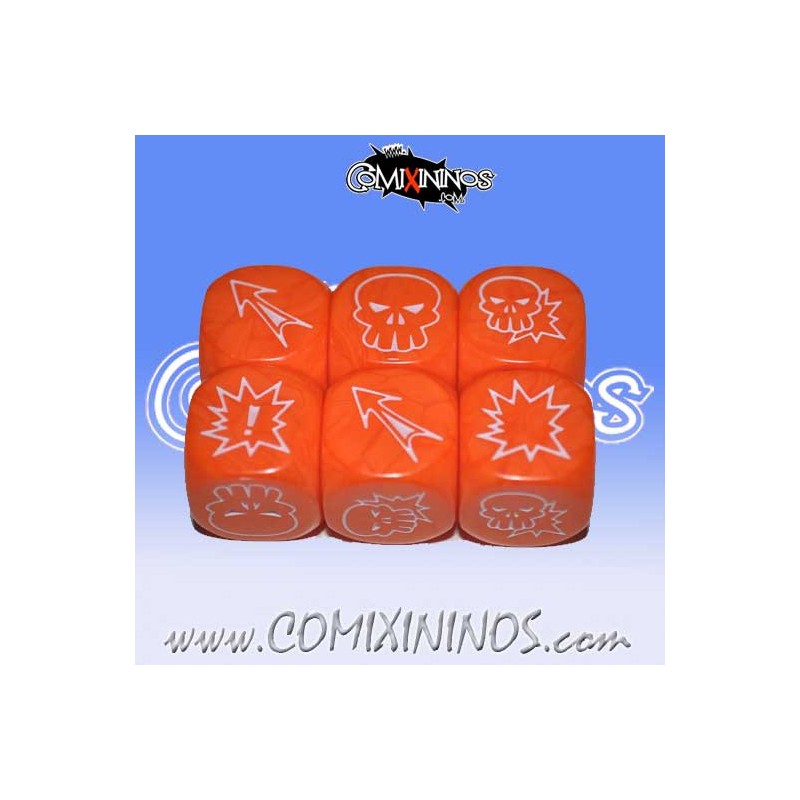 Set of 3 Meiko Block Dice - Orange