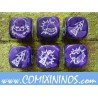 Set of 3 Evil Dwarf Block Dice - Purple